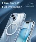 Iphone 15 Case Clear: Iphone 14/13 Case Magnetic Phone Cases With Screen Protect