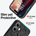 Case For Iphone 17 (6.3") With Screen Protector, Cute Floral Design For Women &