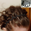 8 PCS Fashion No Slip Effortless Plastic Headbands with Teeth Comb Black Skinny