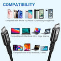 Fast Charging Usb C Cable(1.5Ft, 2Packs) Type C To C Cable Support Pd3.1, Qc 4.0