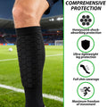 A Pair of Soccer Shin Guards Shin Pads for Kids Youth Adult, Calf Compression Sl