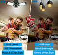 Light, 80W 8000 Lumen Ceiling Lights With 3 Adjustable Panels, 6500K Daylight Li