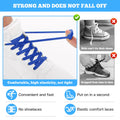 Flat Elastic No Tie Shoe Laces for Sneakers, Stretch Tieless Shoelaces for Kids