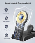 1 Magnetic Wireless for iPhone Charging Station: Foldable Portable Charger