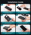 iPhone 17e Case/iPhone 16e Case with Screen Protector & Invisible Kickstand,