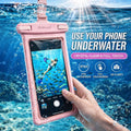 3D Waterproof Phone Pouch with Lanyard,Premium TPU100FT Deep Waterproof Phone Ca