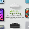 5000Mah Mini Portable Charger With Built-In Type C Connector, 5V 2.4A Usb-C Outp