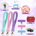 Pack Phone Wrist Strap, Colorful Phone Lanyard Bracelet With Universal Patch, Wr