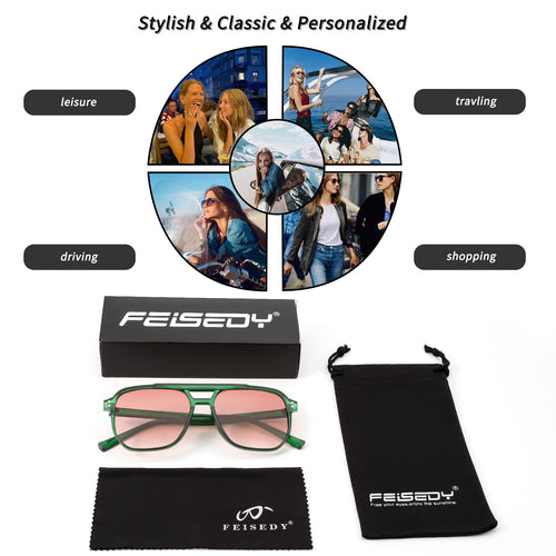 Square Aviator Sunglasses Women Men 70s Vintage Trendy Plastic Frame Sun G