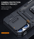 Phone Case Compatible for iPhone 16 Pro Max with Camera Cover Military Gra