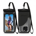 Phone Pouch with Card Pocket – IPX8 Universal Dry Bag (Black, 8.3")