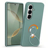 Samsung Galaxy S26 Silicone Kickstand Case - 2-Way Ring Holder Stand Anti-Scratch Cover