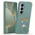 for Samsung Galaxy S26 Case Silicone, [Soft 2-Way Ring Holder Stand] [Anti-Scrat