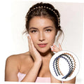 Zigzag Headband, 2026 New Korean Style Headbands, Women Zigzag Headbands, 4Pc Fa