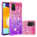 for Samsung Galaxy A03S Case with Glass Screen Protector for Women Girls,Glitter