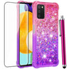 Samsung Galaxy A03S Glitter Case for Women - Glass Screen Protector Included