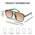 Square Aviator Sunglasses Women Men 70s Vintage Trendy Plastic Frame Sun G