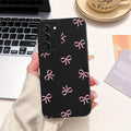 Pink Bow Phone Case for Samsung Galaxy S21 Case Cute Ribbon Bowknot Pattern Aest