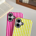 iPhone 16 Case | Cute Aesthetic Striped Design | Perfect for Women & Girls