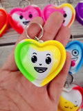 packs Bulk heart expression Mini Pop Fidget Backpack Key Chain，boy and Little