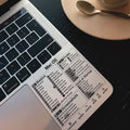 '- Mac OS Shortcuts Sticker (M1+Intel), Laptop Keyboard Shortcut