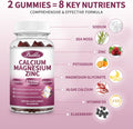 Calcium Magnesium Zinc Gummies with Magnesium Glycinate 200mg
