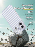 & Unique iPhone 16 Case - Stylish Striped Design for Women, Perfectly Cute & Pla