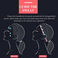 4 Pieces Thick Non-Slip Elastic Sport Headbands Hair Headbands for Women and Men
