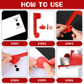 Flag Replacement Kit, Adhesive Red Mailbox Flag Mail Box Flags Replacement for W