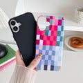 & Colorful Checkered iPhone 16 Case (6.1") - Shockproof & Stylish Protection