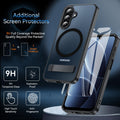 for Samsung Galaxy A17 5G Case with Stand, Magnetic Shockproof Phone Case Fit fo