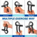 Grip Strength Trainer, Hand Grip Exerciser Strengthener with Adjustable Resistan