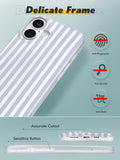 & Unique iPhone 16 Case - Stylish Striped Design for Women, Perfectly Cute & Pla