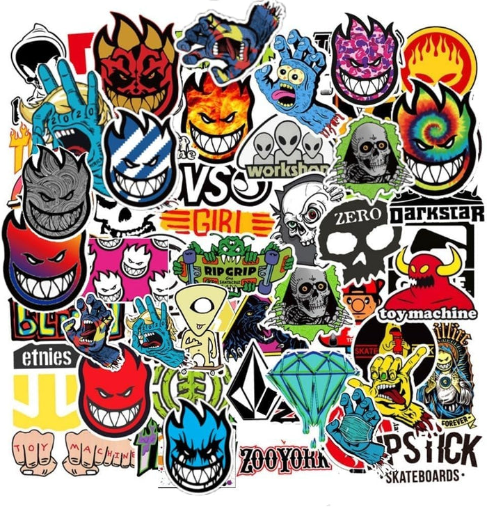 Skateboard Stickers Cool Waterproof Stickers for Laptop Water Bottle Suitcase Ph