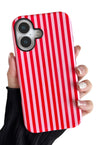 iPhone 16 Case | Cute Aesthetic Striped Design | Perfect for Women & Girls