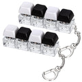 Keyboard Fidget Toy, 4-in-1 Keyboard Button Clicker Keychain, Push Bubble Se