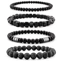 Party Jewelry Multi-Layer Bracelet Set Casual Wear Black Beaded Bracelets for Me