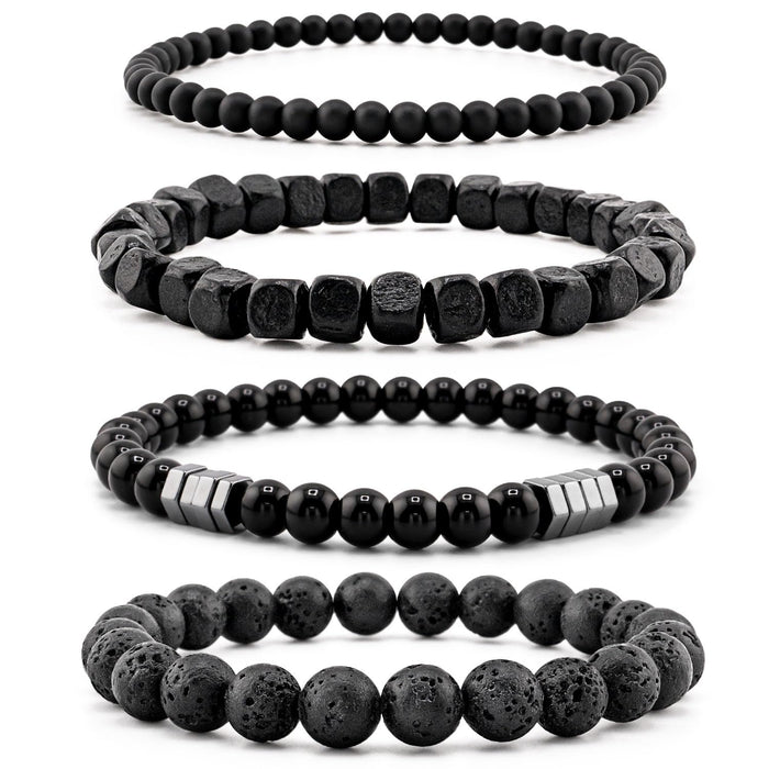 Party Jewelry Multi-Layer Bracelet Set Casual Wear Black Beaded Bracelets for Me