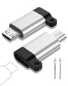 USB to USB C Adapter, 2-Pack Type C Female to Micro USB Male Converter, USB C to