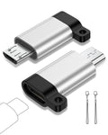USB to USB C Adapter, 2-Pack Type C Female to Micro USB Male Converter, USB C to