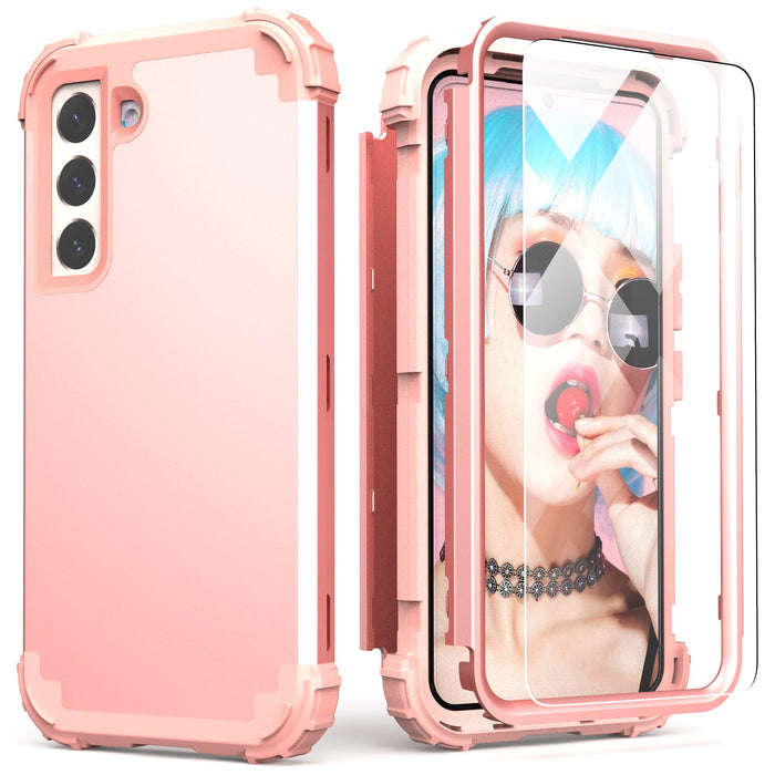 S23 Heavy-Duty Case with 3-in-1 Shockproof Protection & Screen Protector