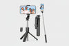 4-in-1 Portable Selfie Stick Tripod with Remote - 360 Degree Rotating Phone Holder for iPhone and Android