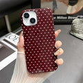 iPhone 16 Case Polka Dot Phone Cases Aesthetic Design Trendy Simple Case Sli