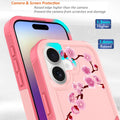 iPhone 17 Case with Screen Protector: Cute Flowers Floral Design for Girls W