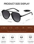 Aviator Sunglasses Womens Mens Big Frame Retro Trendy Vintage 70s Styl