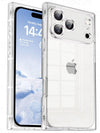 Compatible with iPhone 17 Pro Max Clear Case,Camera Protection,Reinforced C