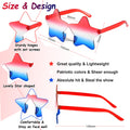 Pair Star Sunglasses for Women Men, Patriotic Rimless Star Shaped Sunglasses U