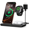 Portable 3-in-1 Wireless Fast Charger - Travel Charging Station for Apple and Android