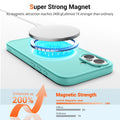 iPhone 16 Case,Magnetic Matte Military Grade Drop Protection Translucent Cel