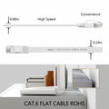 6 Ethernet Cable 50 Ft, 10Gbps Support Cat8 Cat7 Network, Flat Rj45 Lan Patch Ca
